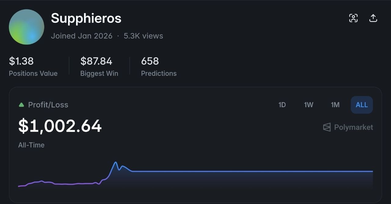 Supphieros — $1,002.64 all-time profit starting from $10